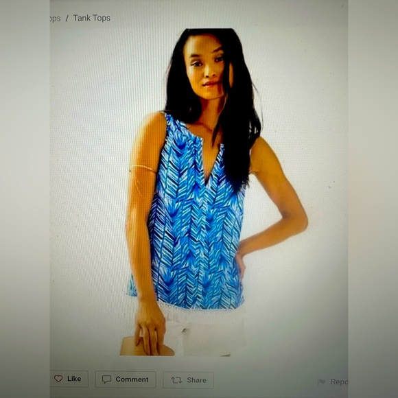 Lilly Pulitzer Tops - Lilly Pulitzer Kipper Tank Top Blouse